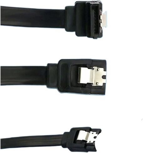 SATA 3.0 Hard Disk Data Cable Sol*/id StateSerial Data Cable 50cm Flexible Sata Hard Disk Fast Transmission Cable(Black Elbow) in Saudi Arabia