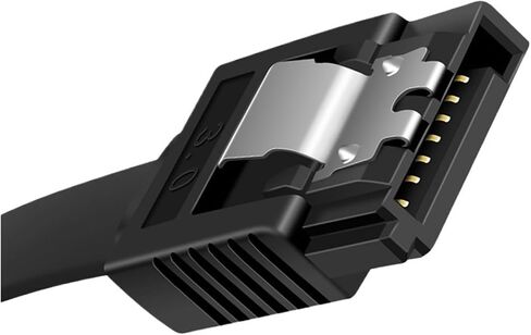 SATA 3.0 Hard Disk Data Cable Sol*/id StateSerial Data Cable 50cm Flexible Sata Hard Disk Fast Transmission Cable(Black Elbow) in Saudi Arabia