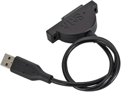 USB 2.0 إلى M1NI SATA II 7+6 13PIN محول لـ CD/DVD ROM Slimline محول كابل SATA USB البصري in Saudi Arabia