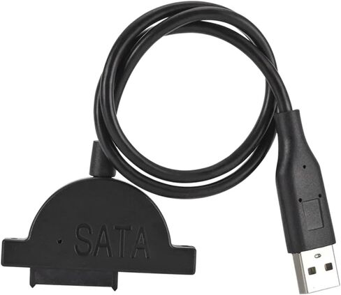 USB 2.0 إلى M1NI SATA II 7+6 13PIN محول لـ CD/DVD ROM Slimline محول كابل SATA USB البصري in Saudi Arabia