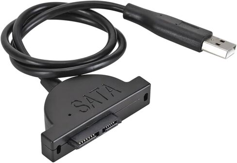 USB 2.0 إلى M1NI SATA II 7+6 13PIN محول لـ CD/DVD ROM Slimline محول كابل SATA USB البصري in Saudi Arabia
