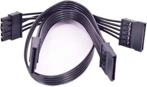 للسلسلة G750M G650M G550M PSU 5 PIN إلى 3 منافذ SATA مستقيم كابل تزويد الطاقة الأيمن (3 SATA مستقيمة) in Saudi Arabia