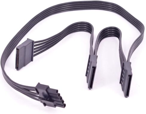 for Series G750M G650M G550M Modular PSU 5 Pin to 3 Ports SATA Straight Right Angle Power Supply Cable(3 SATA StraightAngle) in Kuwait