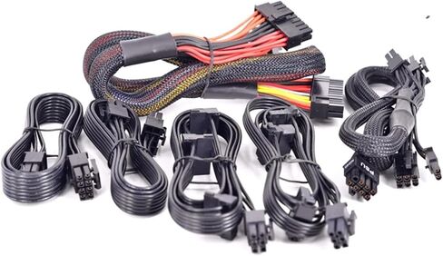 for 850 750 650 550 450 B3 Full Modular Power Supply 24Pin 6+2pin PCIe GPU 8Pin CPU 4+4pin SATA IDE PSU Cable(8pin to2 8pin Flat) in Saudi Arabia