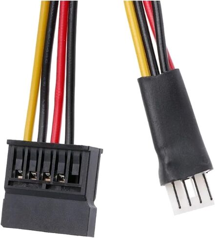 4-Pin FDD Floppy Male to 15-Pin SATA Female Converter Adapter Power Cable Cord U4LD in Saudi Arabia