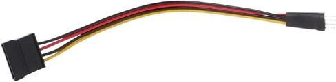 4-Pin FDD Floppy Male to 15-Pin SATA Female Converter Adapter Power Cable Cord U4LD in Saudi Arabia