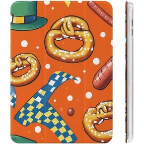 Pretzels Sausage Checkered St Patricks Case with Pen Holder Slim Lightweight Trifold Stand Compatible with iPad mini 4/5/6 Mini4/5（7.9in） in Kuwait