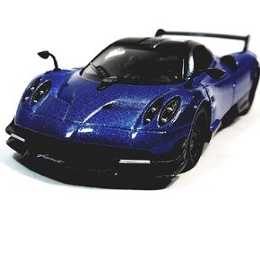 ModelToyCars 2016 Pagani Huayra BC with Decals Hard Top, Blue/Red Stripe - Kinsmart 5400DF 1/38 Scale Diecast Model Toy Car in Kuwait