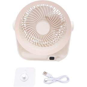 Air Circulator Fan Desk Fan Rechargeable USB Fan 4000mAh Battery Operated Quiet Strong Wind Lightweight for Bedroom Home Office in Kuwait