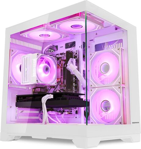 RGB Lighting Gaming Desktop AMD Ryzen 5 5600x 6-Core 3.7 GHz ، Geforce RTX 5060 8GB ، 32GB DDR4 3200MHz RAM ، 1TB PCIE+1TB SATA SSD ، RGB FAN ، WIFI & Bluetooth 11 Probuilt Gaming PC PC in Kuwait