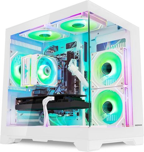 RGB Lighting Gaming Desktop AMD Ryzen 5 5600x 6-Core 3.7 GHz ، Geforce RTX 5060 8GB ، 32GB DDR4 3200MHz RAM ، 1TB PCIE+1TB SATA SSD ، RGB FAN ، WIFI & Bluetooth 11 Probuilt Gaming PC PC in Kuwait