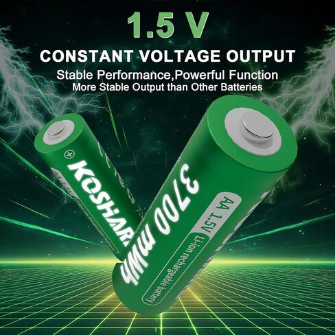 Rechargeable Batteries Lithium with 2 Plastic Boxes,8 Pack 1.5V 3700mWh AA and 1300mWh AAA,Long-Lasting Leak-Proof AA AAA Li-ion Batteries for Electronic Devices (4AA4AAA+2 Plastic Boxes) in Saudi Arabia