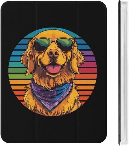 الكلب العتيق المسترد يرتدي علبة باندانا مع حامل القلم رفيع الوزن ثلاثي الأوزان متوافق مع iPad mini 4/5/6 mini4/5 （7.9in） in Kuwait