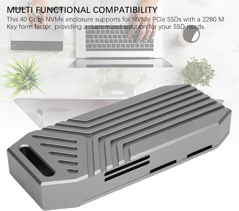 BEWINNER 40GBPS M.2 NVME SSD العلبة مع وسادات حرارية مزدوجة ، قذيفة سبيكة الألومنيوم ، USB4.0 النوع C ، الإعداد 5 ثانية ، معجون كابل معتمد in Kuwait