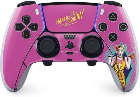 Skinit Decal Gaming Skin Compatible with PS5 DualSense Edge Pro Controller - Officially Licensed DC Comics Fierce Harley Quinn Design in Saudi Arabia