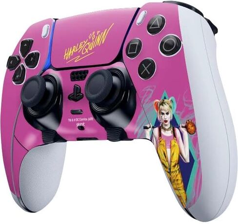 Skinit Decal Gaming Skin Compatible with PS5 DualSense Edge Pro Controller - Officially Licensed DC Comics Fierce Harley Quinn Design in Saudi Arabia