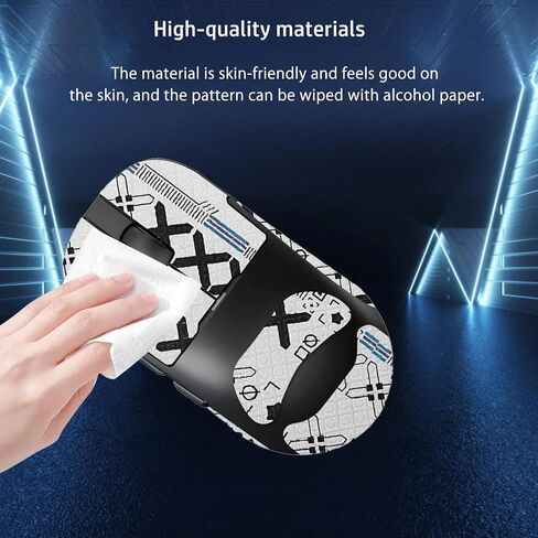 شريط قبضة الماوس تغطية كاملة لـ Ajazz AJ159APEX ، شريط قبضة مضاد للانزلاق ، طقم ترقية الفئران المهنية المقاومة للعرق (أبيض) in Kuwait