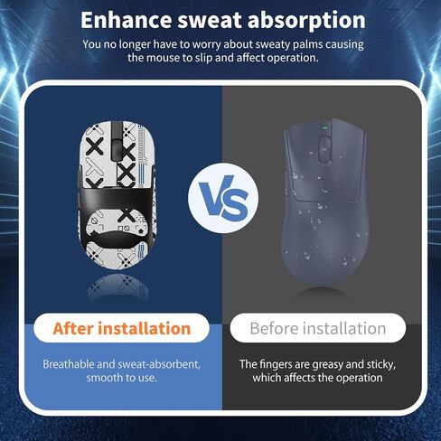 شريط قبضة الماوس تغطية كاملة لـ Ajazz AJ159APEX ، شريط قبضة مضاد للانزلاق ، طقم ترقية الفئران المهنية المقاومة للعرق (أبيض) in Kuwait