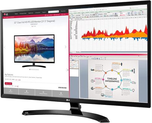 LG 34" Ultragear Curved Gaming Monitor, 21:9 QHD(3440 x 1440) Display, sRGB 99% Color Gamut, 160Hz, VA with HDR 10 Compatibility and AMD FreeSync Premium, Black, 34GP63A-B, with USB Wi-Fi in Kuwait