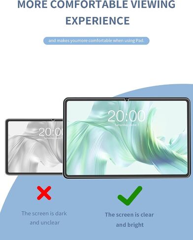 [2 عبوة] واقي الشاشة لـ ODEA A12 Tablet 12 Inch ، و Movie Glass Film ، واقي الشاشة لـ ODEA A12 Tablet مضاد للخلع وحساسي و 9 ساعات in Kuwait
