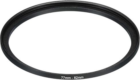 77mm-82mm Metal Step Up Ring, Camera Lens Filter Adapter Ring Aluminum Filter Adapter Ring for Camera Lenses Hood, Black in Saudi Arabia