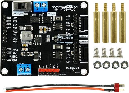 وحدة تحكم محرك محرك Yahboom AT8236 Dual H-Bridge DC Stepper لـ Arduino Raspberry PI STM32 (وحدة محرك المحرك+ كابل الطاقة) in Kuwait
