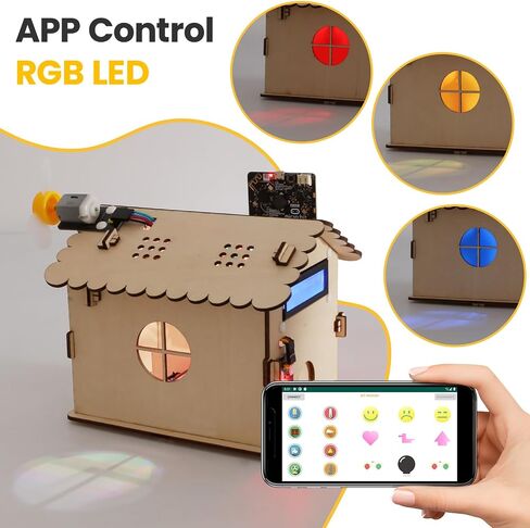 Keyestudio Smart House Kit for Micro: Bit V2 (غير مدرج) ، مجموعة STEM Microbit Home Automation DIY للمبتدئين in Saudi Arabia