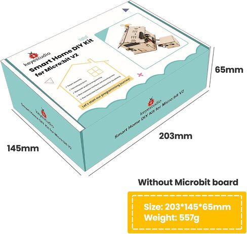 Keyestudio Smart House Kit for Micro: Bit V2 (غير مدرج) ، مجموعة STEM Microbit Home Automation DIY للمبتدئين in Saudi Arabia