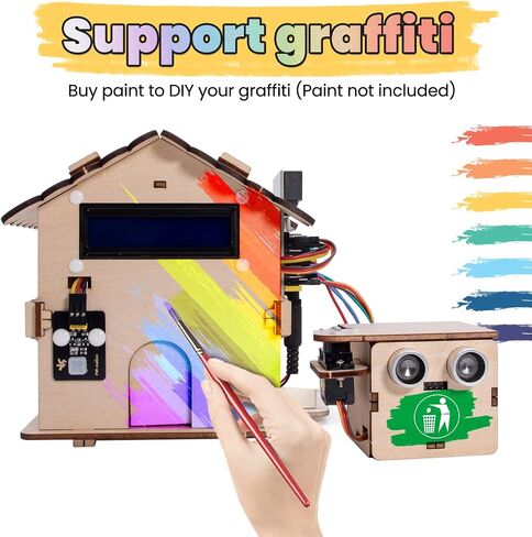 Keyestudio Smart House Kit for Micro: Bit V2 (غير مدرج) ، مجموعة STEM Microbit Home Automation DIY للمبتدئين in Saudi Arabia