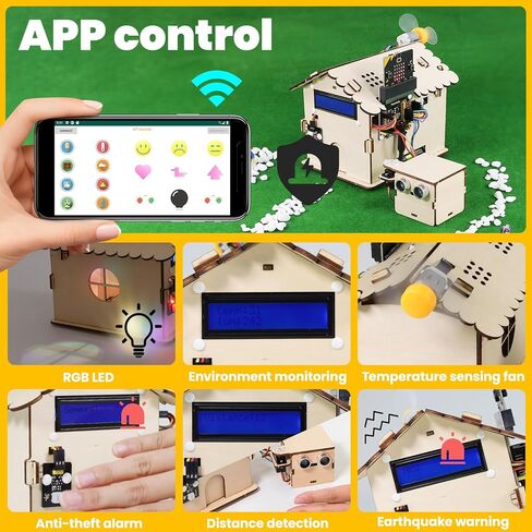 Keyestudio Smart House Kit for Micro: Bit V2 (غير مدرج) ، مجموعة STEM Microbit Home Automation DIY للمبتدئين in Saudi Arabia