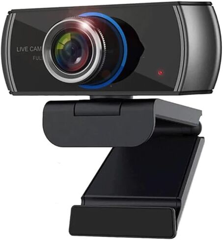1080p Webcam with Microphone 100°Wide Angle Video Conferencing Live Streaming Free Drive for PC Laptop in Saudi Arabia