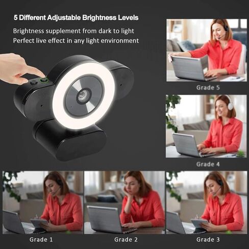 Webcam Computer PC Web Camera with Microphone Plug Web Cam for Live Video Calling Conference Webcam in Kuwait