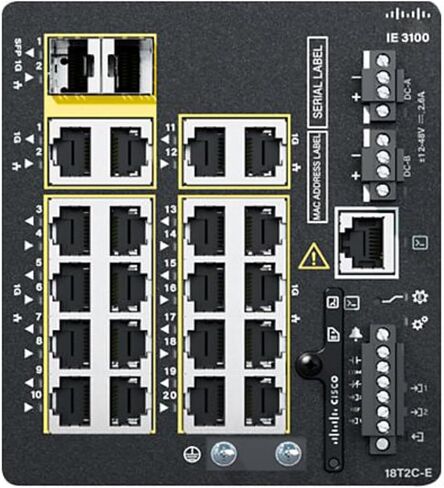 IE-3100-18T2C-E 18-Port Layer 2 مفتاح إيثرنت الصناعي الوعرة (جديد مختوم) in Kuwait