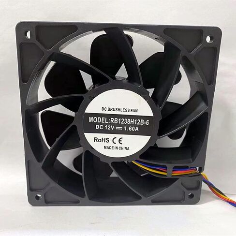 RB1238H12B-6 DC FAN بدون فرش 12V 1.60A 12038 مروحة تبريد 4 دبوس in Saudi Arabia