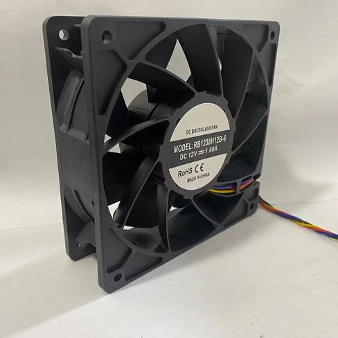 RB1238H12B-6 DC FAN بدون فرش 12V 1.60A 12038 مروحة تبريد 4 دبوس in Saudi Arabia