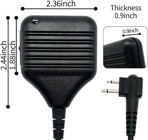 HKLN4606 HKLN4606A HMN9030 Shoulder Speaker Mic Remote Speaker Microphone 2 pin Compatible for CP200 CP200D CP200XLS CP185 RDU4100 RDU4160D GP300 PR400 BPR40 GP88 Two Way Radio in Saudi Arabia