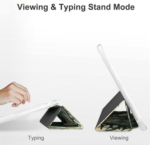 صورة ظلية الغزلان على حالة نمط التمويه مع حامل القلم رفيع الخفيفة الوزن trifold موقف متوافق مع iPad mini 4/5/6 mini6 （8.3in） in Kuwait