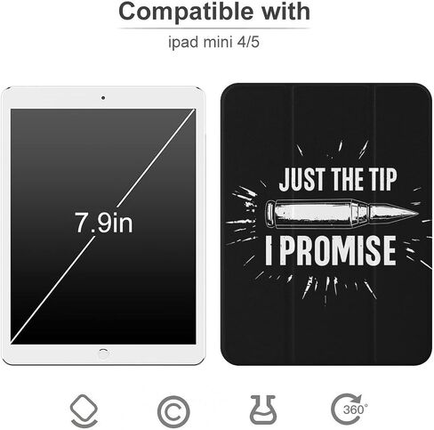 فقط TIP الذي أعدك به مع حامل القلم TRIFOLD TRIFOLD SMILE متوافق مع iPad MINI 4/5/6 MINI6 （8.3in） in Kuwait