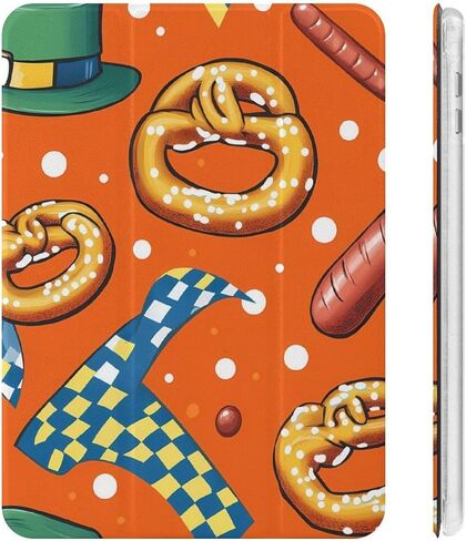 Pratzels Sausage Checkered St Patricks Case مع حامل القلم Trifold Slim Lightweight Fand متوافق مع iPad Mini 4/5/6 Mini4/5 （7.9in） in Kuwait