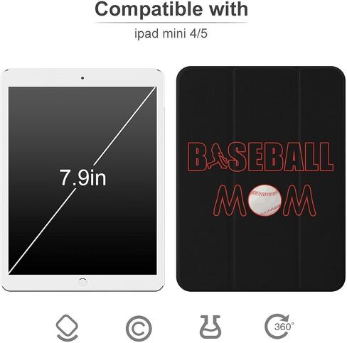 علبة أم بيسبول مع حامل القلم رفيع الخفيف الوزن المتوافق مع iPad mini 4/5/6 mini6 （8.3in） in Kuwait