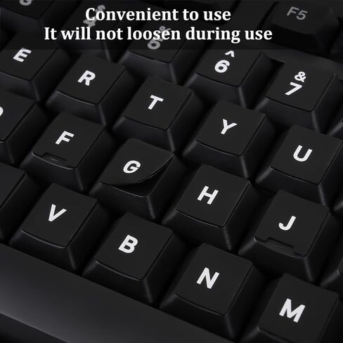 ملصقات لوحة مفاتيح Mosiso 2PCS Universal English وملفقة وتنظيف القماش ، رسائل مفتاح Keycaps الفردية ملصقات استبدال الخلفية السود in Saudi Arabia
