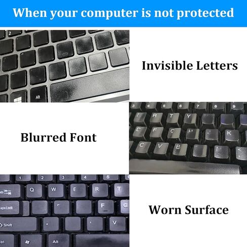 ملصقات لوحة مفاتيح Mosiso 2PCS Universal English وملفقة وتنظيف القماش ، رسائل مفتاح Keycaps الفردية ملصقات استبدال الخلفية السود in Saudi Arabia