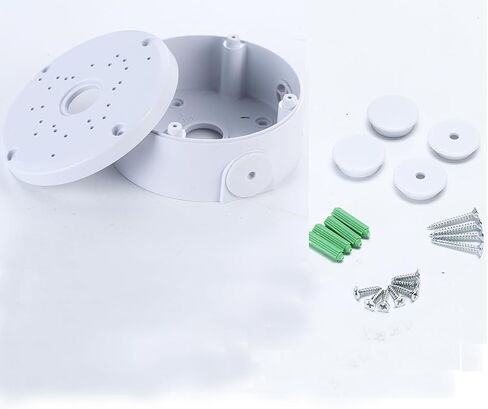 Plastic Universal Junction Box for Bullet & Dome IP Security Camera Mount Bracket (White-4 Pack) in Saudi Arabia