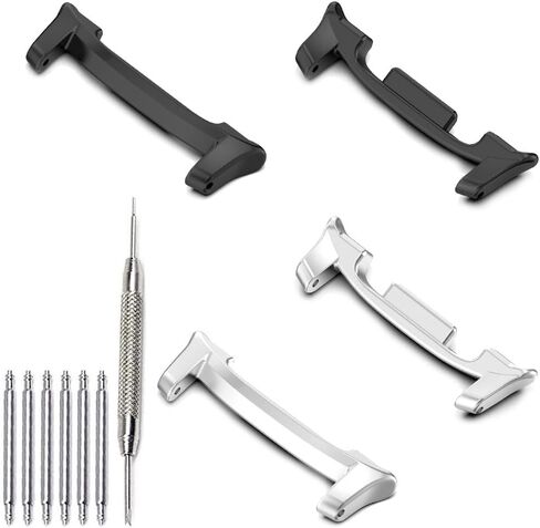 Connectors Compatible for Samsung Galaxy Watch 8 40mm 44mm / Galaxy Watch 8 Classic 46mm Adapter 22mm Smartwatch Band, Stainless Steel Band Replacement Connection Adapter in Kuwait