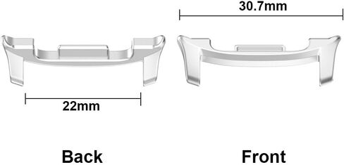 Connectors Compatible for Samsung Galaxy Watch 8 40mm 44mm / Galaxy Watch 8 Classic 46mm Adapter 22mm Smartwatch Band, Stainless Steel Band Replacement Connection Adapter in Kuwait