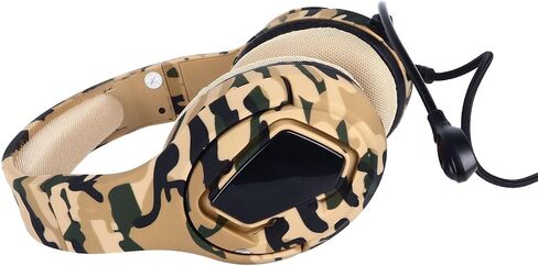Zunate Wired Gaming Headset, Clear Sound Output Over Ear Headphone with Microphone, Camouflage Color (Cool Black Camo) in Saudi Arabia