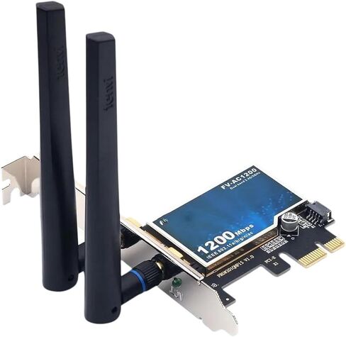 AC1200 PCI-e wirrelessier Card Card Dual Band 2.4G/5GHz 802.11AC متوافق مع Biiuetuoth 4.0 سطح المكتب Winndows 7/8/10/11 in Kuwait
