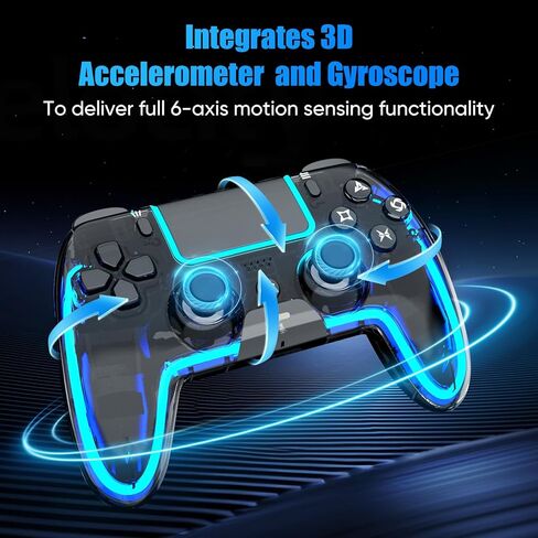 BETMI Wireless Controller for PS5, Pro/Slim/MAC/Android/Steam Deck, X-input for PC, Dual Vibration, Marco/Turbo, 3.5mm TRRS Stereo Jack, Accel & Gyro(6-Axis), Mute, Sensor Calibration(Black) in Kuwait