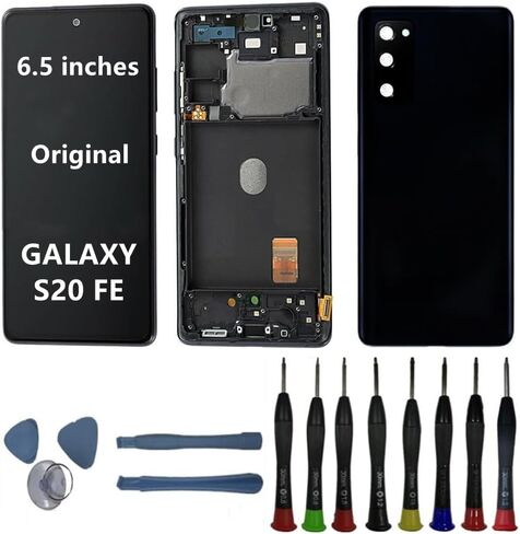 6.5 "" شاشة AMOLED الأصلية لـ Samsung Galaxy S20FE G781U G781B G780G SM-G781U1 استبدال شاشة S20 FE 5G Display Touch Screen Digitizer Assembly (مع إطار أرجواني+غطاء خلفي+أدوات) in Kuwait