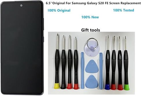6.5 "" شاشة AMOLED الأصلية لـ Samsung Galaxy S20FE G781U G781B G780G SM-G781U1 استبدال شاشة S20 FE 5G Display Touch Screen Digitizer Assembly (مع إطار أرجواني+غطاء خلفي+أدوات) in Kuwait